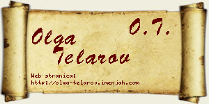 Olga Telarov vizit kartica